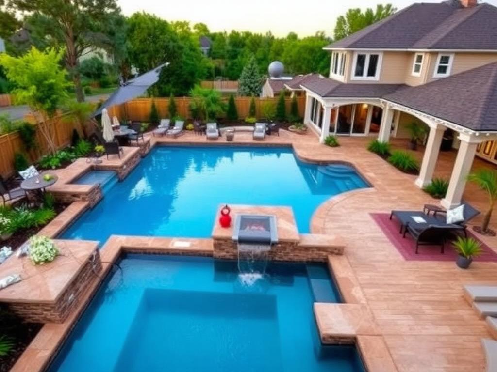 Pool built for Sarah & Mark T.